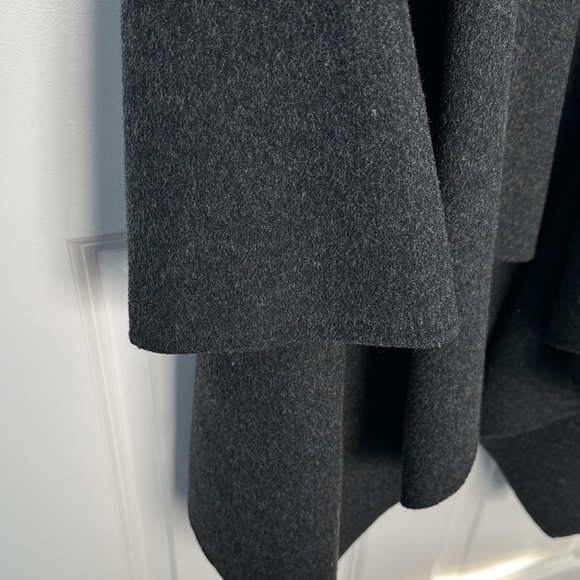 Eileen Fisher Gray Draped Wool Cardigan Jacket Open Front - Picture 5 of 9